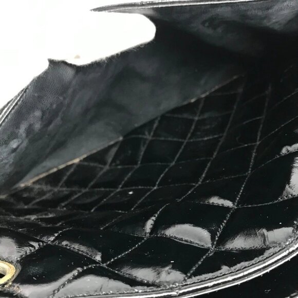 CHANEL vintage Quilted Matelasse Double Chain Bag Tote Bag Shoulder Bag - Picture 8 of 14